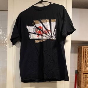 Casual industrees Black Graphic T-Shirt size large OW 11:13